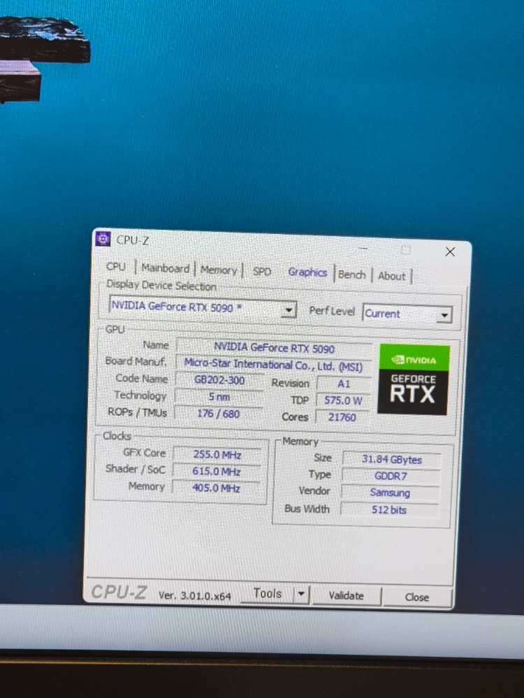 RTX 5090 슈프림 무소음 정품 그래픽카드 이미지