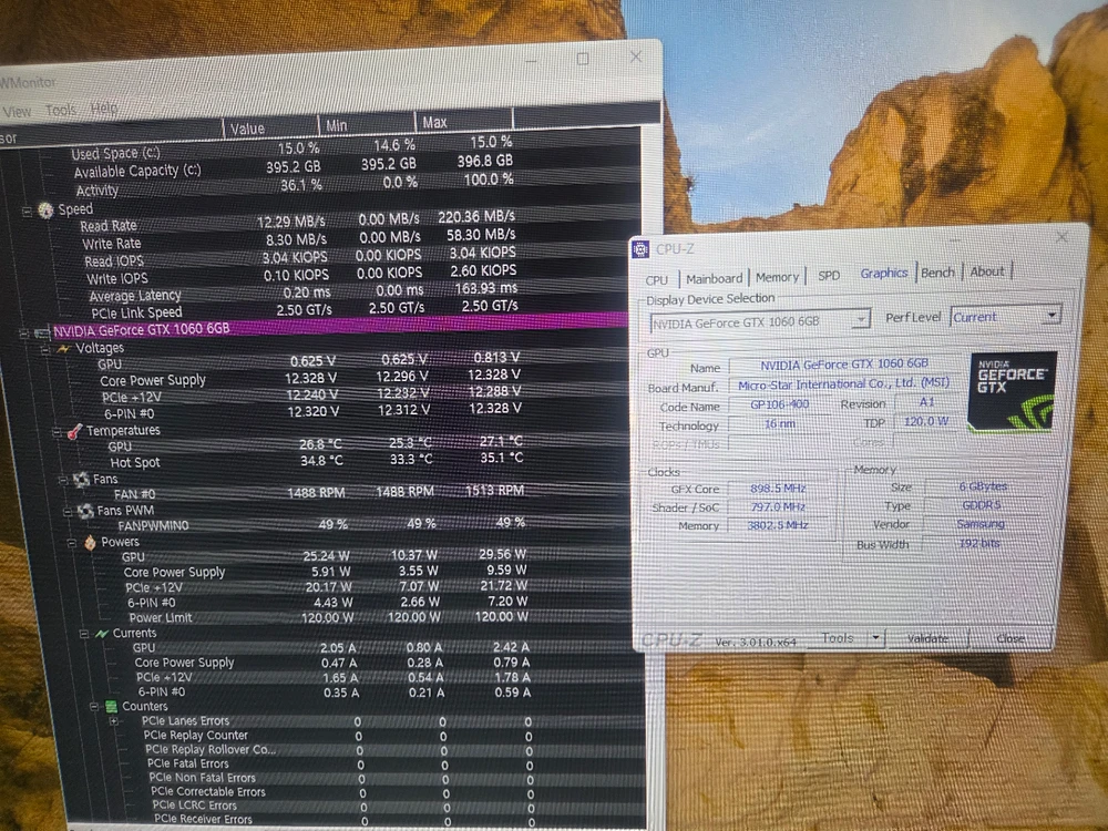 부산 gtx1060 6gb msi 그래픽카드 이미지