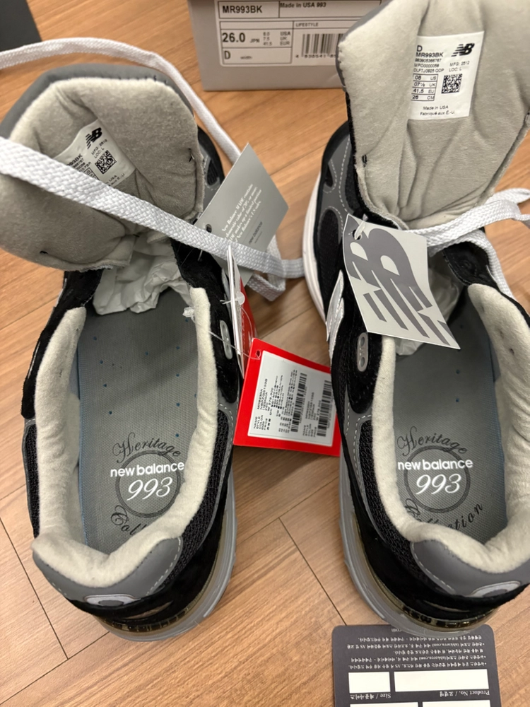 뉴발란스 993 Made in USA 블랙 그레이 이미지