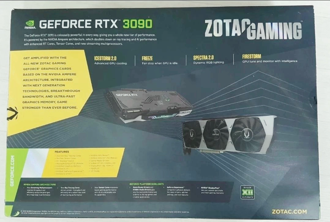 ZOTAC RTX 3090 Trinity OC 24GB 그래픽카드 이미지