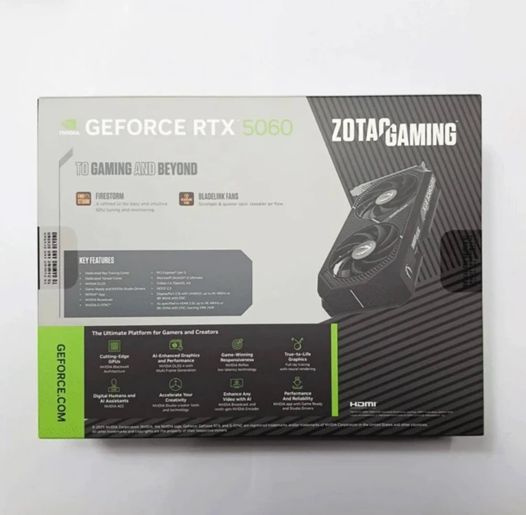 ZOTAC 미개봉 RTX5060 그래픽카드 이미지