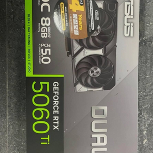미개봉 ASUS DUAL RTX 5060 Ti OC 8GB 그래픽카드 As4년 이미지