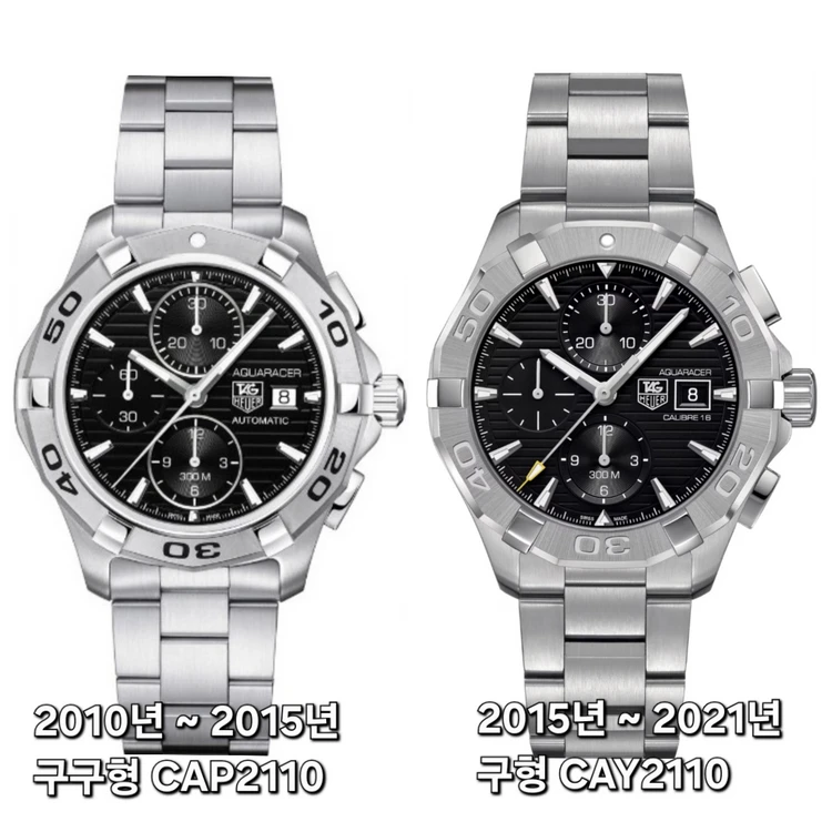 태그호이어 아쿠아레이서 크로노 43mm 검판 CAY2110(공식 오버홀) 이미지