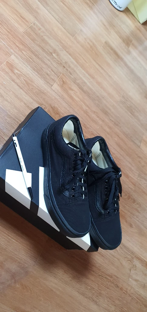 남 여 255) 반스 올드스쿨 운동화 (올검) 남여공용 / Vans 반스 단화, 남여 스니커즈 이미지