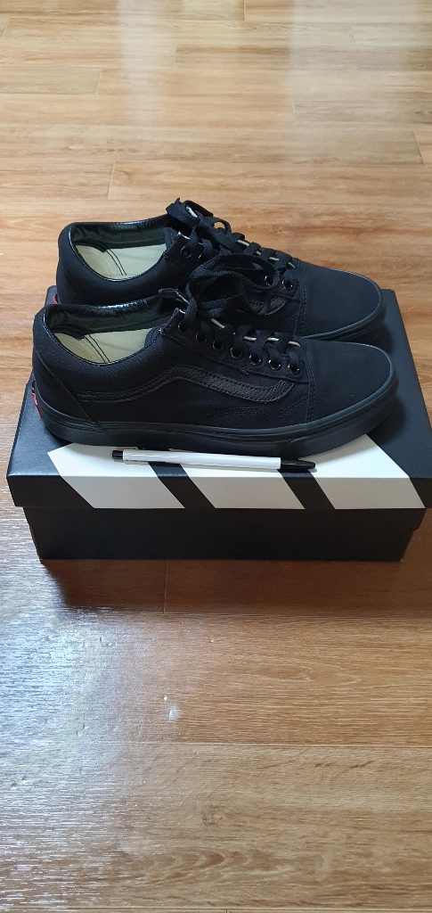 남 여 255) 반스 올드스쿨 운동화 (올검) 남여공용 / Vans 반스 단화, 남여 스니커즈 이미지