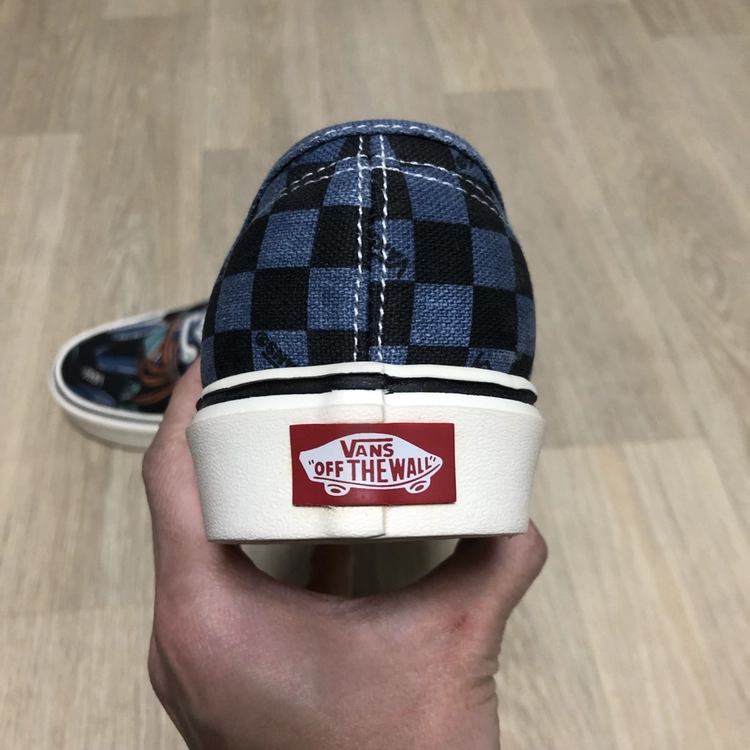 (270) 새상품 반스 VANS 어센틱 라이트 플러스 리이슈 블루 체크 이미지
