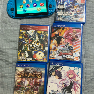 [게임 5개 포함] 소니 PS비타 PSVita 2세대 아쿠아 블루 팝니다. 이미지