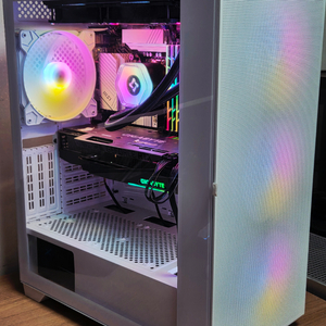 인텔 i7-14700K / rtx3080 화이트 게이밍 컴퓨터 이미지