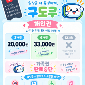 유튜브 프리미엄+뮤직 개인권 최저가 이미지