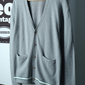 (XL-2XL) 마인드브릿지 니트 가디건 포켓 그레이 이미지