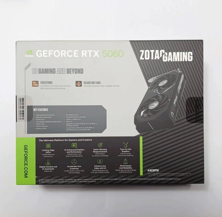 ZOTAC 미개봉 RTX5060 그래픽카드 이미지