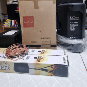 AKATA RVT-150 스피커 세트 + K2 Audio KPM-800 + 스탠드, 케이블 이미지