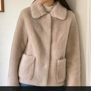 레프트서울 리얼양털베이지자켓 새상품 m 이미지