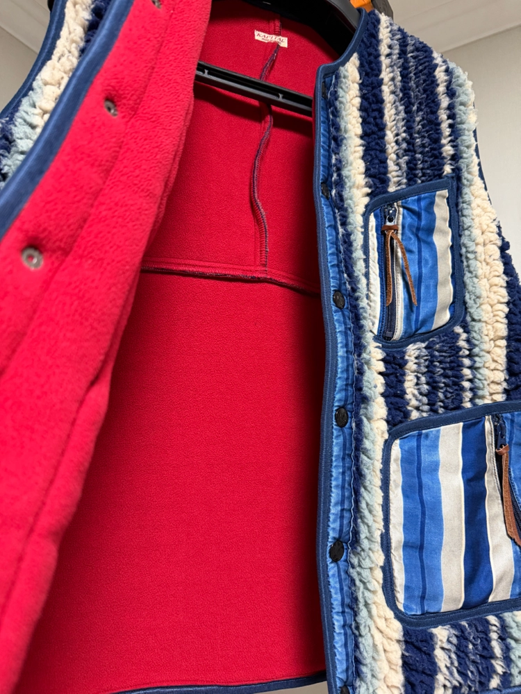 캐피탈 양털 베스트. size 3 (L). KAPITAL bonding fleece beach vest. 조끼 이미지