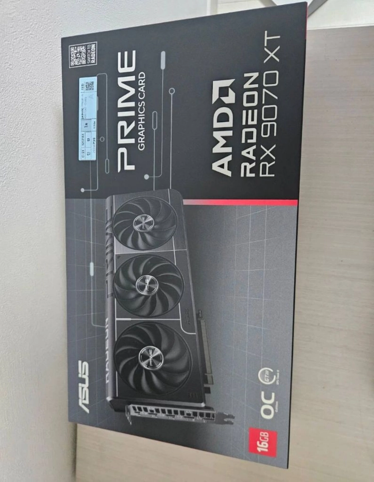 ASUS 라데온 RX 9070XT PRIME OC 16GB - 안심되는 중고거래