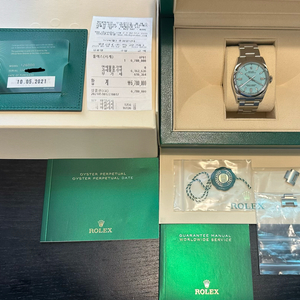 롤렉스 Oyster Perpetual 36 126000 36mm, 터콰이즈 블루, 오이스터 퍼페츄얼 이미지