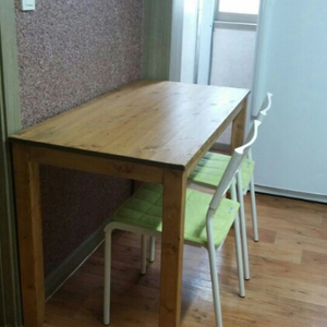 적송 수제 식탁+한샘 버블 식탁