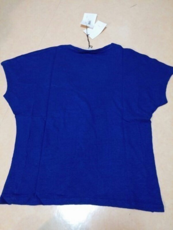 IRO V라인 블루 루즈핏 반팔 니트 S사이즈--4