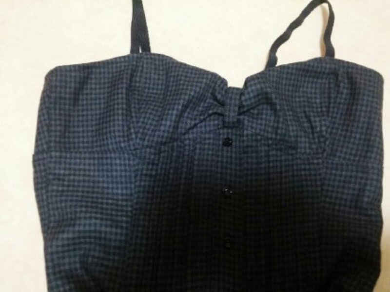 ZARA TRF 자라 로리타 체크 코튼 원피스 S 이미지