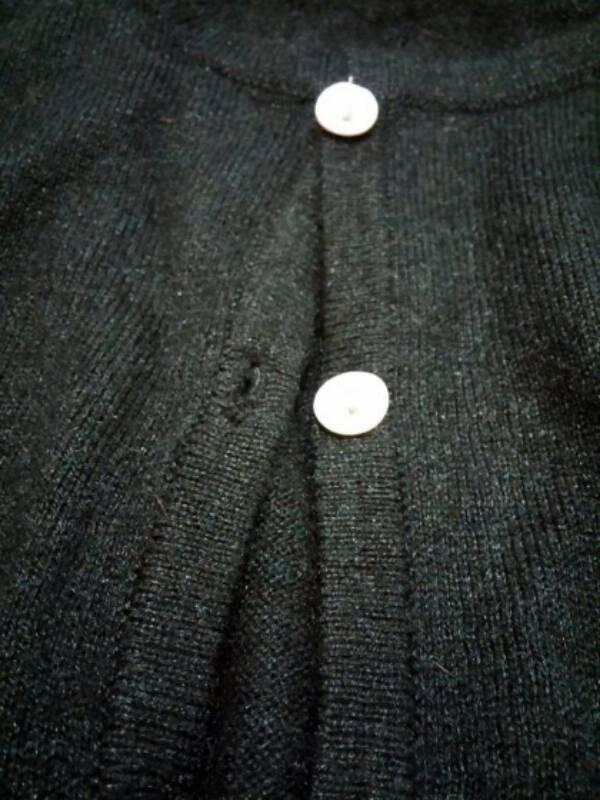 PRIERITIE 블랙 실크+앙고라+케시미어 가디--2