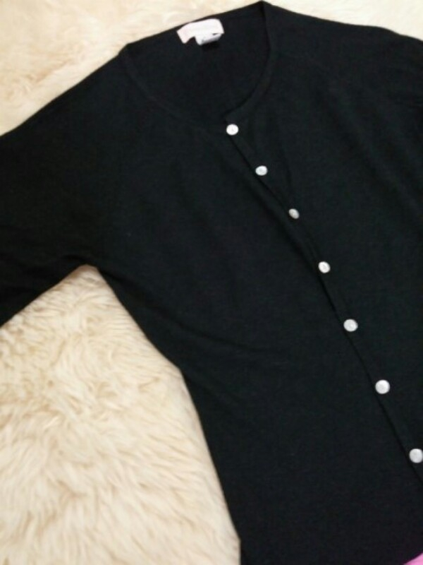 PRIERITIE 블랙 실크+앙고라+케시미어 가디--3