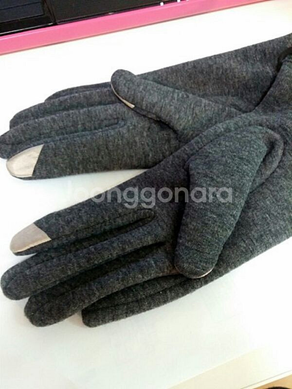 그레이 토끼털 모직 장갑 S사이즈--2