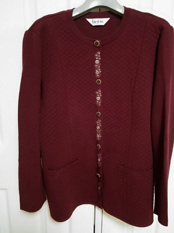 빈티지한 자주 브라운 모직 풀오버 66사이즈--0