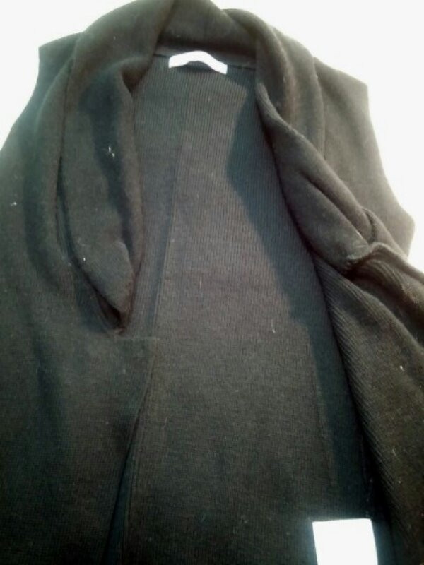 LIST 블랙 모직 니트 베스트 55사이즈--0