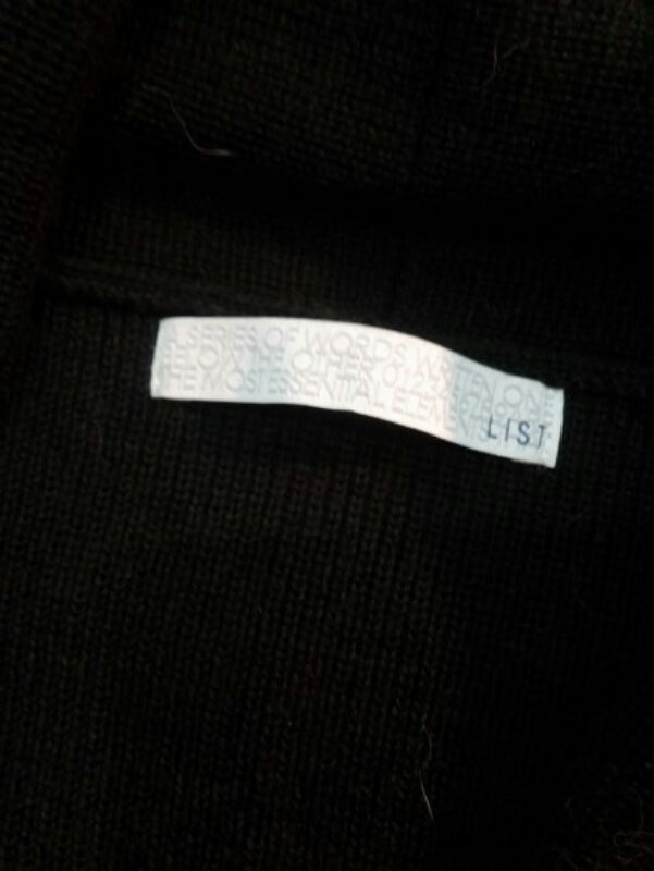 LIST 블랙 모직 니트 베스트 55사이즈--3