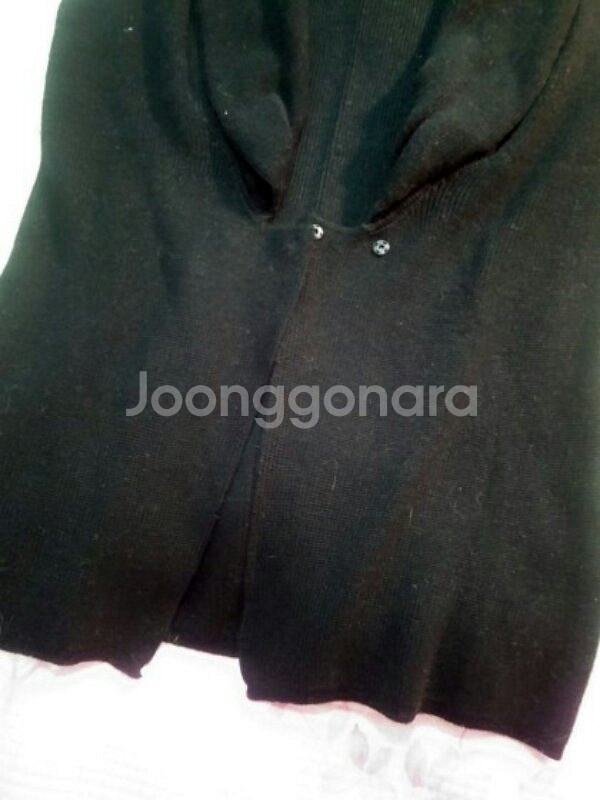 LIST 블랙 모직 니트 베스트 55사이즈--4