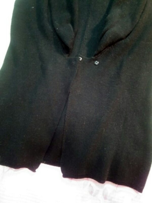 LIST 블랙 모직 니트 베스트 55사이즈--4