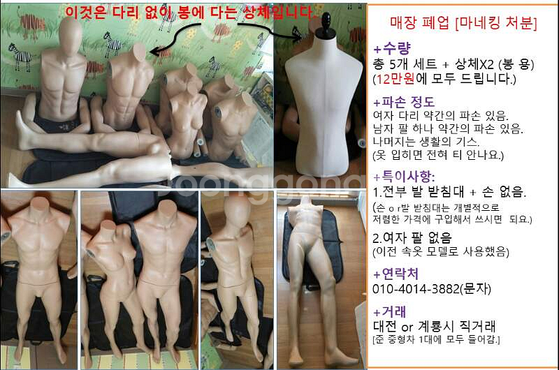 【의류매장 폐업】옷걸이, 마네킹 급처분 (대전)--1