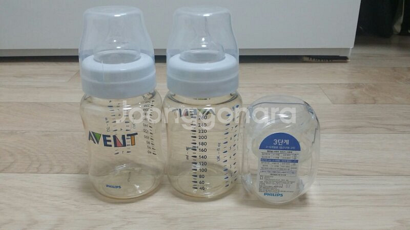 아벤트 젖병(3단계 젖꼭지포함), 더블하트 스파우--2