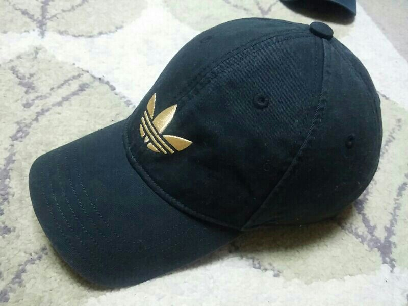 아디다스 블랙 골드로고--1