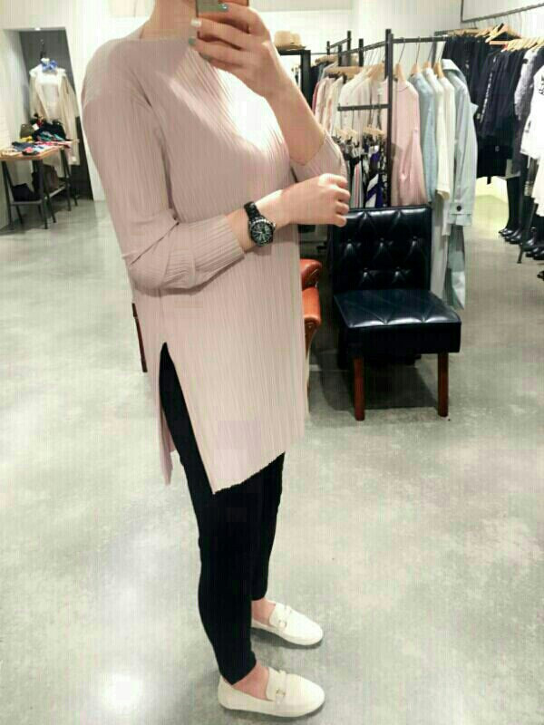 플리츠 롱주름티 새거2색상 셋트.(택포) 이미지