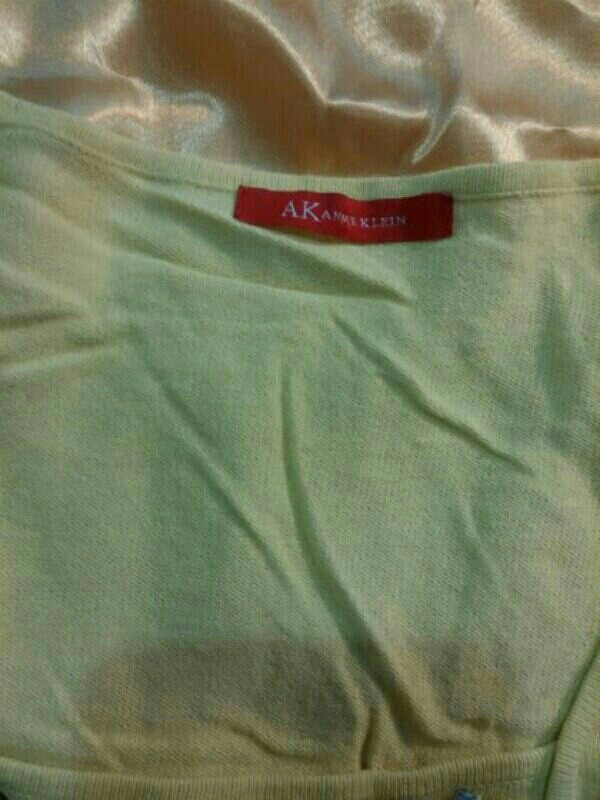 앤클라인 라임컬러 보석 반팔 니트 66사이즈 이미지