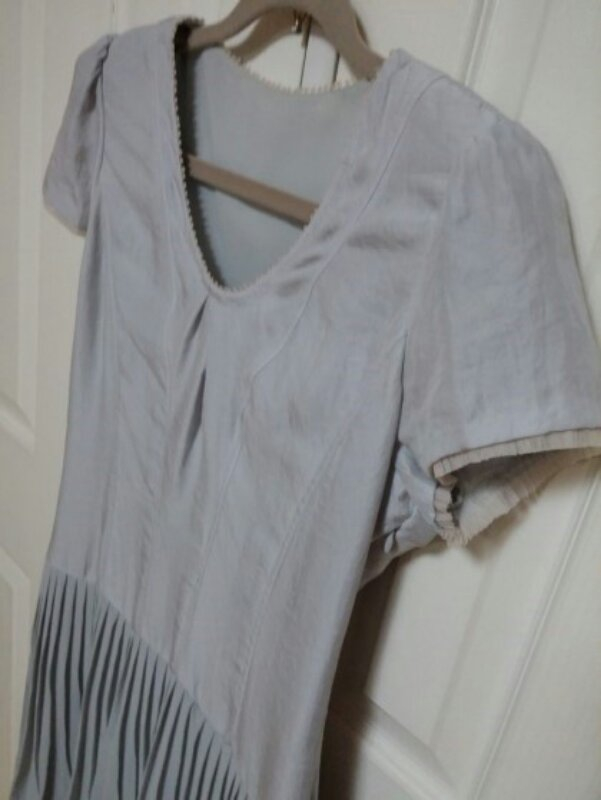 시슬리 실크 쉬퐁 원피스 55사이즈--1