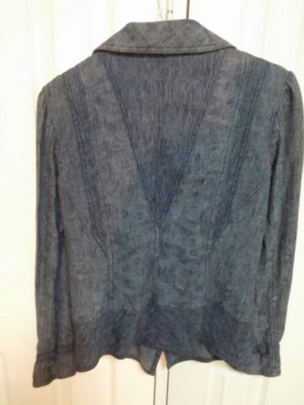 자스킨혁비 청자켓 느낌 프릴 봄자켓 66사이즈--3