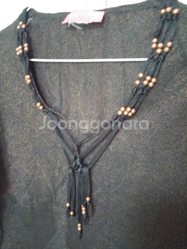 이태리 APRIORI 블랙브론즈 에스닉 니트 프리--2