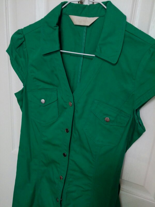 발렌시아 그린 캡소매 원피스 55사이즈--2