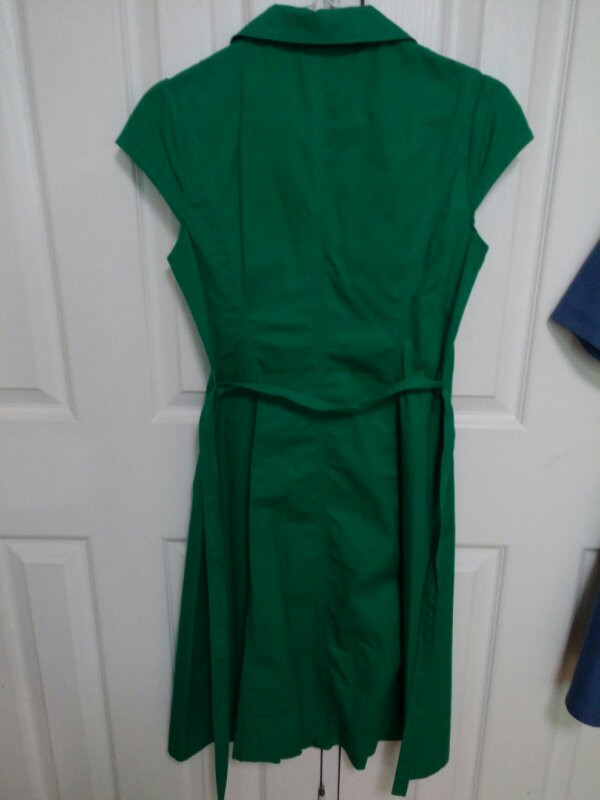 발렌시아 그린 캡소매 원피스 55사이즈--5