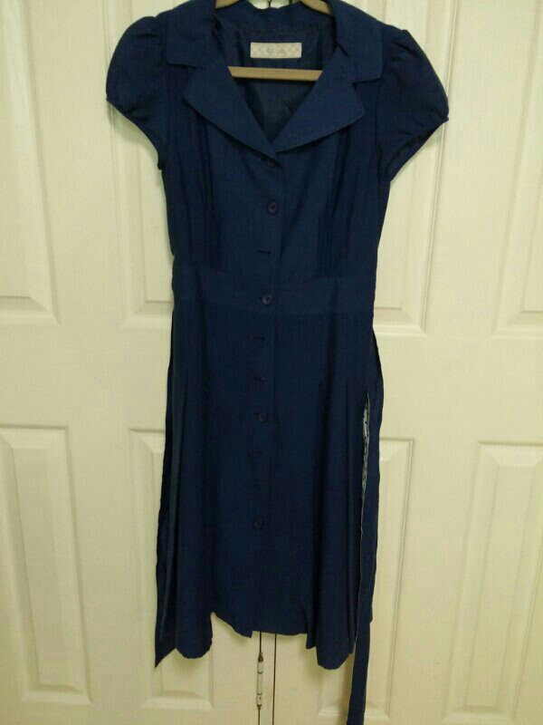 CC CLUB 블루 도트 레트로 원피스 55사이즈 이미지