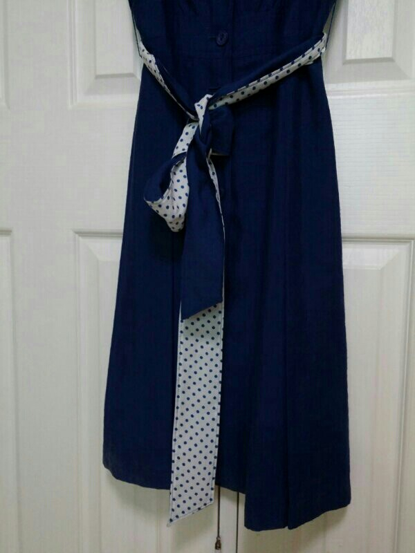 CC CLUB 블루 도트 레트로 원피스 55사이즈 이미지