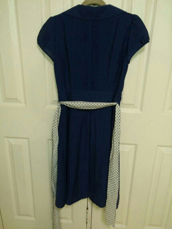 CC CLUB 블루 도트 레트로 원피스 55사이즈 이미지