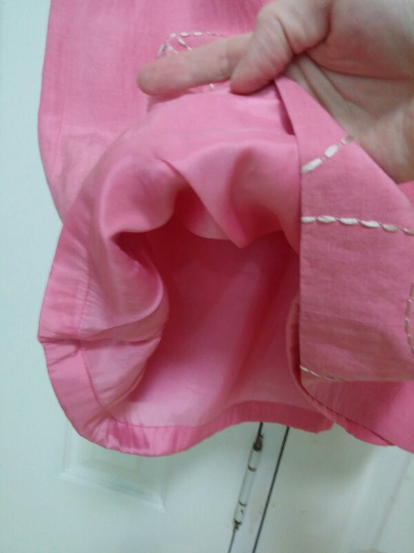 아나카프리 마일드핑크 실크 혼방 린넨 원피스 66--5