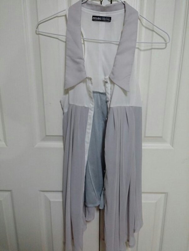 일본 ZELOS 스타일리쉬 와이드 카라 홀터넥 블--1