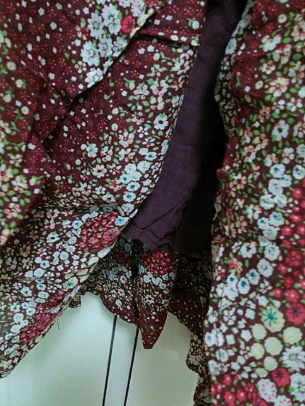 일본 브라우니 꽃무늬 면아사 슬립 원피스
55사이--5