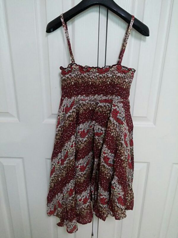 일본 브라우니 꽃무늬 면아사 슬립 원피스
55사이--6