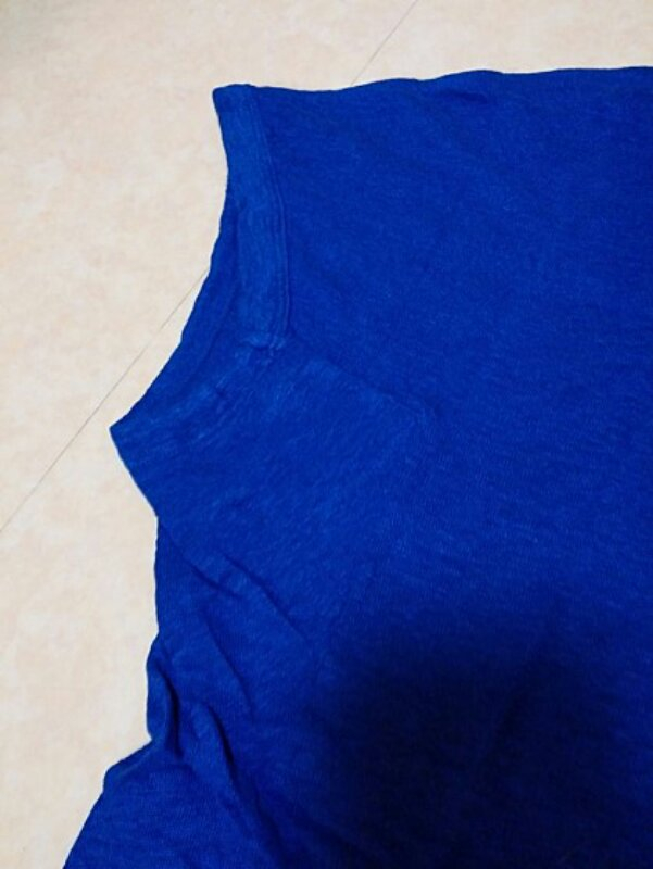 IRO V넥 블루 루즈핏 반팔 니트 55/66사이--4