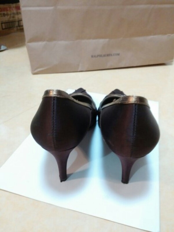 스페인 수입 수제화 자주 새틴 스텔레토힐 225사 이미지